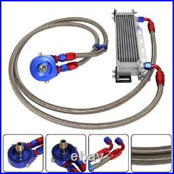 10 Row AN8 Engine Oil Cooler WithBracket + 3/416 & M20 Filter Adapter Hose Kit BL