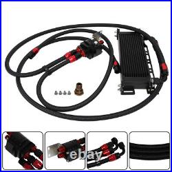 13 Row AN8 Engine Oil Cooler +Relocation Filter Adapter Hose Kit withBracket BK