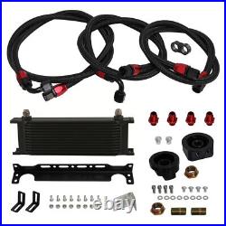 13 Row AN8 Engine Oil Cooler +Relocation Filter Adapter Hose Kit withBracket BK