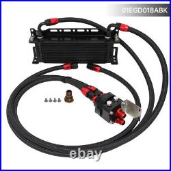 13 Row AN8 Engine Oil Cooler +Relocation Filter Adapter Hose Kit withBracket BK