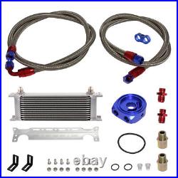 13 Row AN8 Engine Oil Cooler WithBracket + 3/416 & M20 Filter Adapter Hose Kit BL