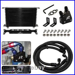 13 Row Engine Oil Cooler Kit +Oil Filter Adapter for GM LS1 LS2 LS3 LS6 LS7 LS9