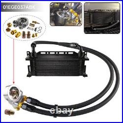 13 Row Engine Transmission Oil Cooler withThermostat 80 Deg Oil Filter Adapter Kit