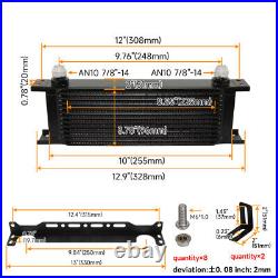 13 Row Engine Transmission Oil Cooler withThermostat 80 Deg Oil Filter Adapter Kit