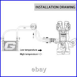 15 Row 10AN Universal Engine Oil Cooler Filter Adapter Hose Relocation Kit