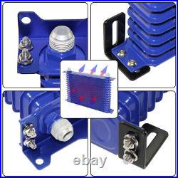 15 Row Engine Trans Oil Cooler with10AN Oil Hosem, 80C Thermostat Adapter Kit