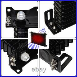 15 Row Engine Trust Oil Cooler withThermostat Oil Filter Adapter Kit+Bracket BK