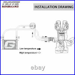 19 Row 10AN Universal Aluminum Engine Oil Cooler+Filter Relocation Adapter Kit