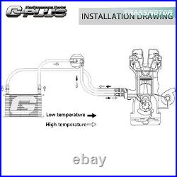 19 Row 10AN Universal Aluminum Engine Oil Cooler+Filter Relocation Adapter Kit