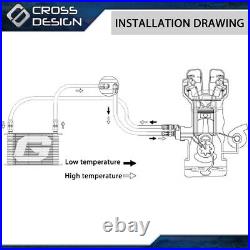 19 Row AN10 Engine Fit For Aluminum Oil Cooler Filter Relocation Adapter Kit