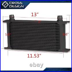 19 Row AN10 Engine Fit For Transmission Oil Cooler+Filter Adapter Kit Universal