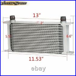 19 Row Fit For Universal Engine 10an Oil Cooler + Filter Sandwich Adapter New