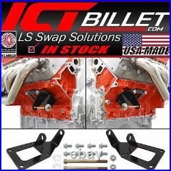 1975 1987 SBC Vehicle to LS Swap Engine Mount Adapter Stock Position