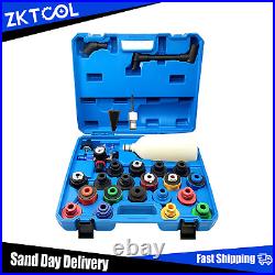 24pcs Car Truck Engine Oil Filler Funnel Filling No-Spill Tool Kit With Adapters