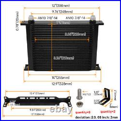 28 Row Engine Transmission Oil Cooler withThermostat 80 Deg Oil Filter Adapter Kit