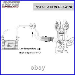 30 Row 10AN Universal Engine Oil Cooler Filter Adapter+Hose Kit + 7 Fan