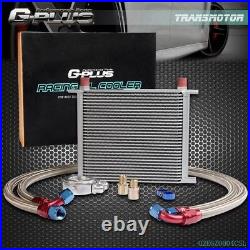 30 Row AN-10AN Universal Aluminum Engine Oil Cooler +Filter Adapter Hose Kit