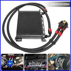 30 Rows 10AN Engine Transmission Oil Cooler Filter Adapter Hose Kit 1.4m 1.6m