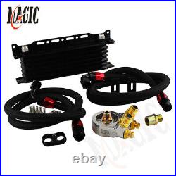 7 Row AN10 Engine Racing Trust Oil Cooler with Thermostat Oil Filter Adapter Kit