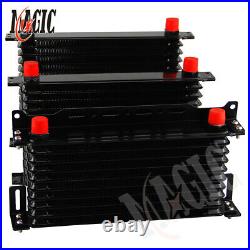 7 Row AN10 Engine Racing Trust Oil Cooler with Thermostat Oil Filter Adapter Kit