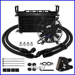 AN10 10Row Engine Oil Cooler Kit For LS1 LS2 LS3 LSX VE +7 Electric Fan 1997-19