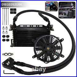 AN10 10Row Engine Oil Cooler Kit For LS1 LS2 LS3 LSX VE +7 Electric Fan 1997-19