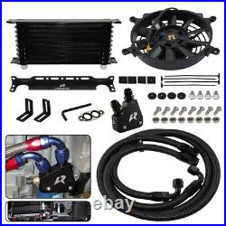 AN10 10Row Engine Oil Cooler Kit For LS1 LS2 LS3 LSX VE +7 Electric Fan 1997-19