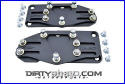 Dirty Dingo Sliders Adjustable Motor Mounts Adapters Black LS Engines