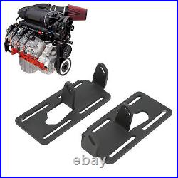 Engine Swap Mount Adjustable Bracket Adapter Black For Square Body 2WD 4WD