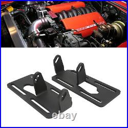 Engine Swap Mount Adjustable Bracket Adapter Black For Square Body 2WD 4WD