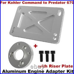 For Kohler Command to Predator 670 Engines Adapter Aluminum with Riser Plate Kit