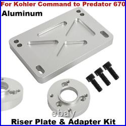 For Kohler Command to Predator 670 Engines Adapter Aluminum with Riser Plate Kit