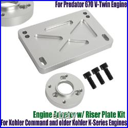 For Kohler Command to Predator 670 Flywheel V-Twin Engine Adapter & Riser Plate