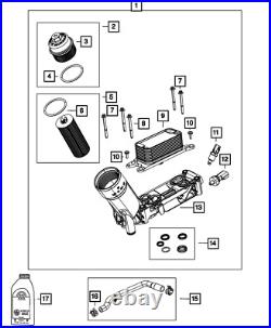 Genuine Mopar Engine Oil Filter Adapter 68596317AB