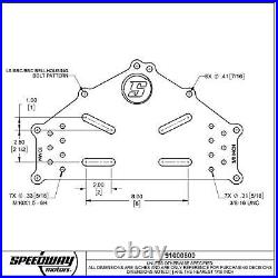 Heavy-Duty Billet Aluminum Engine Stand Adapter Plate, Chevy SBC/BBC/LS Engines