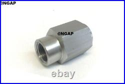 LS Engine Fuel Pressure Adapter Fitting 4AN Female Flare to 1/8 NPT Silver