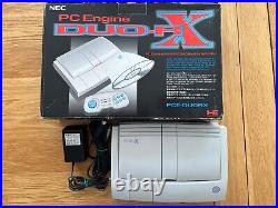 NEC PC Engine Duo RX Console NO CONTROLLER! JPN AC Adapter Turbo Duo Japan Boxed