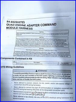 -NEW- Mercury Marine 84-892955T03, Quad Engine Adapter Command Module Harness
