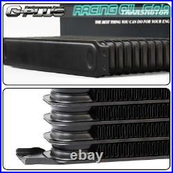 New 15 Row 10AN Aluminum Engine Oil Cooler Filter Adapter & Hose Relocation Kit