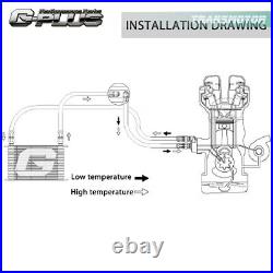 New 15 Row 10AN Aluminum Engine Oil Cooler Filter Adapter & Hose Relocation Kit