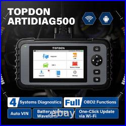 TOPDON AD500 OBD2 Scanner Code Reader Check Engine Oil/SAS Reset+Throttle Adapt