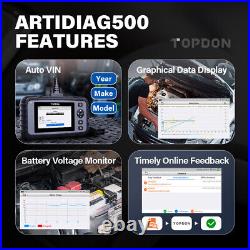 TOPDON AD500 OBD2 Scanner Code Reader Check Engine Oil/SAS Reset+Throttle Adapt