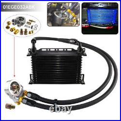 Universal 13 Row AN10 Engine Oil Cooler With Thermostat 80 Deg Filter Adapter Kit