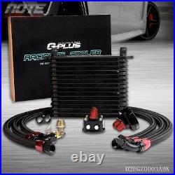 Universal 15 Row 10AN Alumium Engine Oil Cooler & Filter Adapter Relocation Kit