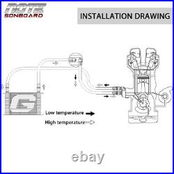 Universal 15 Row 10AN Alumium Engine Oil Cooler & Filter Adapter Relocation Kit