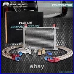 Universal 25 Row 10AN Engine Oil Cooler Filter Adapter & Hose Relocation Kit