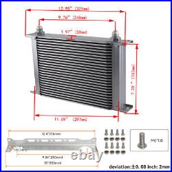 Universal 25 Row AN8 Engine Oil Cooler WithBracket + Filter Adapter Hose Line Kit