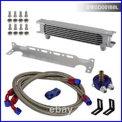 Universal AN-10AN 7 Row Engine Transmission Oil Cooler +Filter Adapter Hose Kit