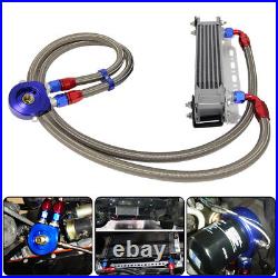 Universal AN-10AN 7 Row Engine Transmission Oil Cooler +Filter Adapter Hose Kit