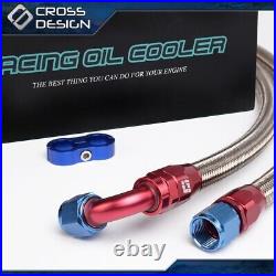 Universal Engine Oil Cooler 25 Row 10AN With Oil Filter Adapter Kit & 2PC Oil Line